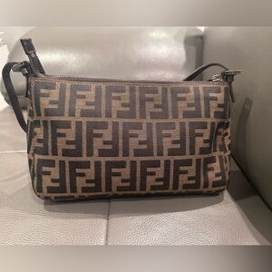 Fendi Black and Brown Shoulder Bag